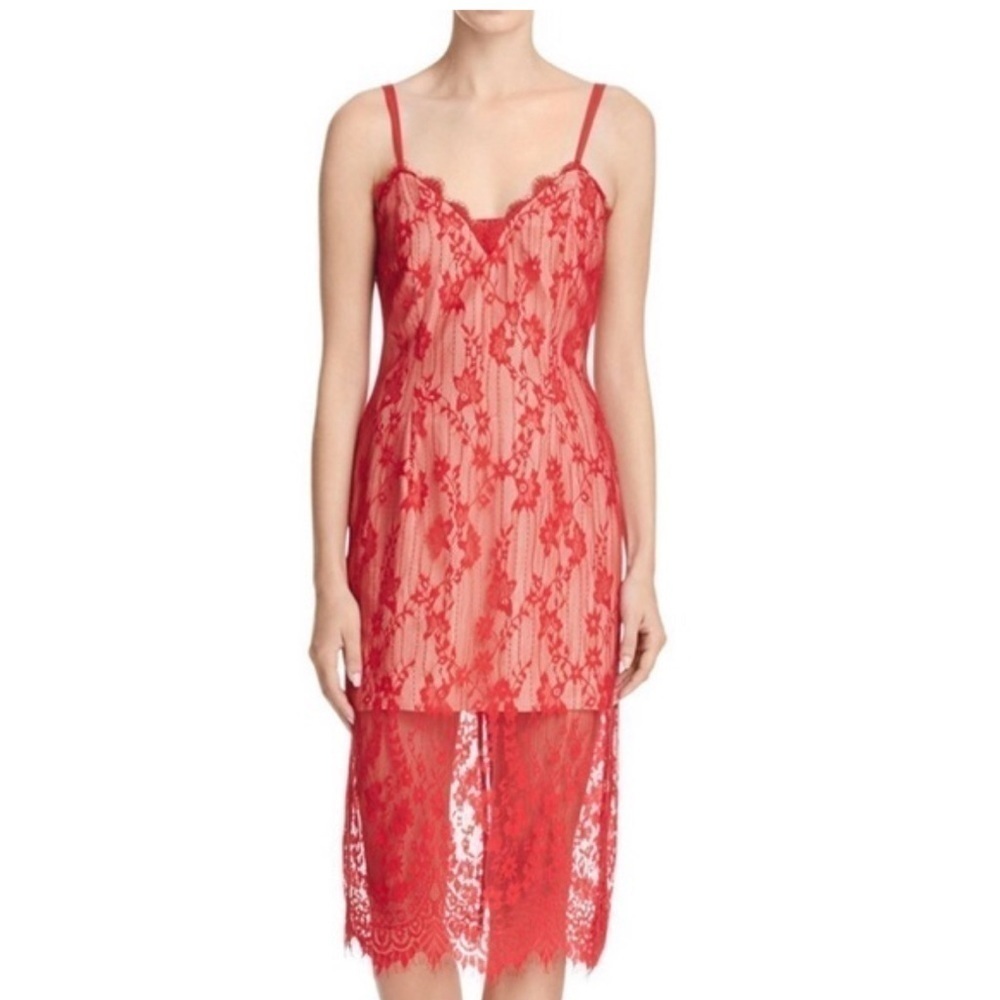 Keepsake The Label Red Lace Bodycon